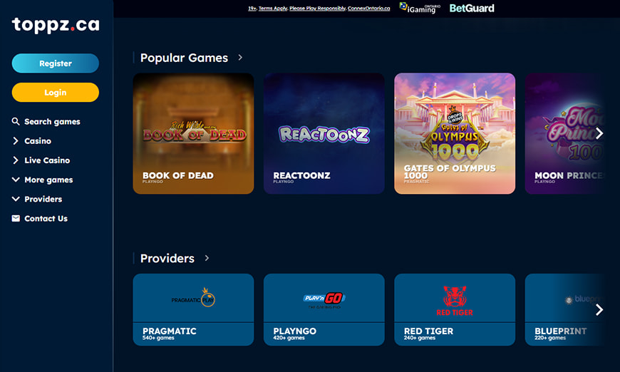 Toppz Homepage